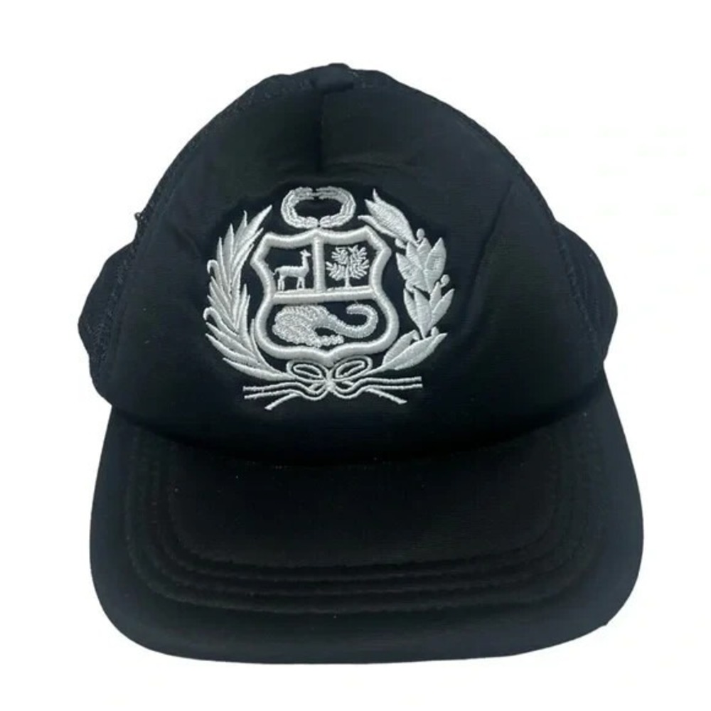 Peru Embroidered Crest‎ Mesh Snapback Baseball Cap Hat